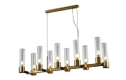 Люстра подвесная CRYSTAL LUX OTONO OTONO SP10 L980 BRASS/TRANSPARENTE 400Вт 10 лампочек E14