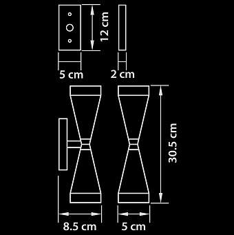 Бра Lightstar Punto 807624 14Вт LED