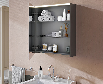 Шкаф зеркальный VITRA Core 66909 16х60х70см с подсветкой