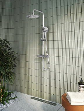 Душевая система VITRA Aquaheat A47201EXP хром