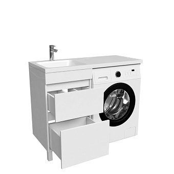 Тумба с раковиной IDDIS Optima Home OPH11LBi95K 48х110х89см