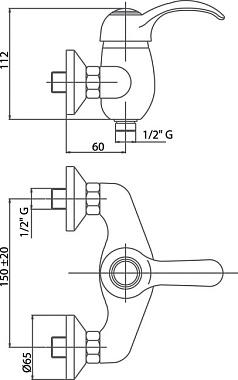 Смеситель для душа CAPRIGO MAGGIORE 11-015-vot бронза