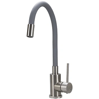 Смеситель для кухни Maxonor MN7280-7 поворотный излив серый