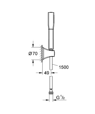 Душевой комплект GROHE Rainshower Grandera Stick 27993000 хром