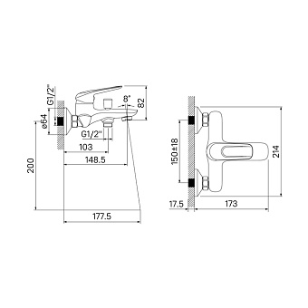 Смеситель для ванны IDDIS Male MALSB00i02 хром