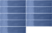 Настенная плитка WOW Gradient 109326 Decor Indigo Gloss 7,5х30см 0,444кв.м. глянцевая