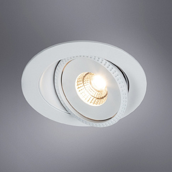 Светильник точечный встраиваемый Arte Lamp STUDIO A3807PL-1WH 7Вт LED