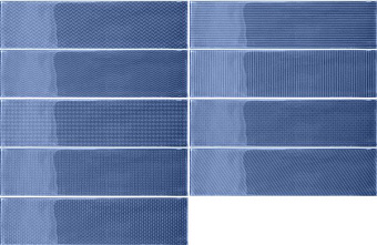 Настенная плитка WOW Gradient 109326 Decor Indigo Gloss 7,5х30см 0,444кв.м. глянцевая