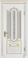 Межкомнатная дверь Владимирская фабрика дверей Classic Alexandria Polar Pg Art Cloud Эмаль 800х2000мм остеклённая