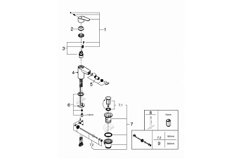 Смеситель для биде GROHE Eurosmart 32929003 хром