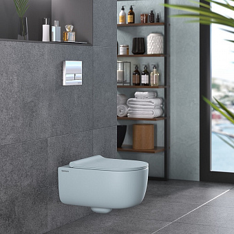 Унитаз подвесной BERGES EGO XL 083229 безободковый с микролифтом