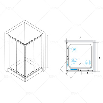 Угловое ограждение RGW Classic CL-32 185х90см стекло шиншилла