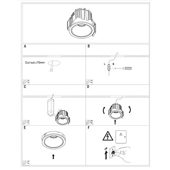 Светильник точечный встраиваемый Maytoni Alfa LED DL043-01-15W3K-D-RD-W 15Вт LED