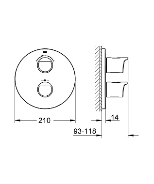 Смеситель для ванны GROHE Grohtherm 2000 19355001 хром