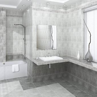 Настенная плитка BERYOZA CERAMICA Амалфи 217295 светло-серый 30х60см 1,62кв.м. матовая