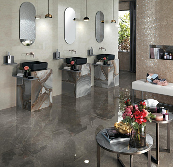 Керамическая мозаика Atlas Concord Италия Marvel Edge 9EQG Gris Clair Mosaic Q 30,5х30,5см 0,558кв.м.