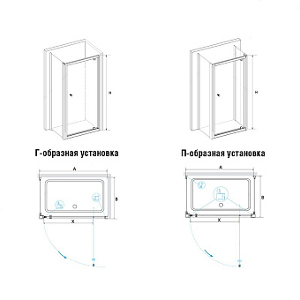 Угловое ограждение RGW Classic 04094547-011 CL-45 185х70см стекло прозрачное