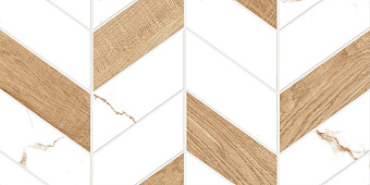 Декор Global Tile Marmaris GT GT128VG белый 25х50см 1,375кв.м.