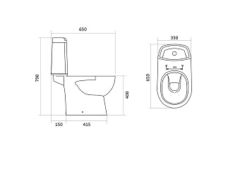 Унитаз напольный Santek Остин 1WH302419 ободковый с микролифтом