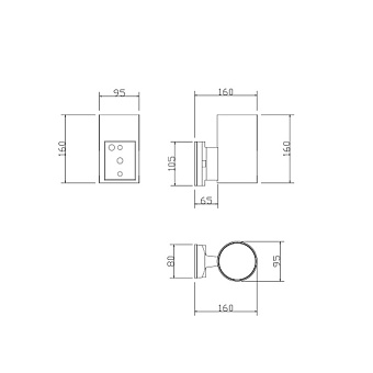 Бра Maytoni Rando O419WL-01B 60Вт E27