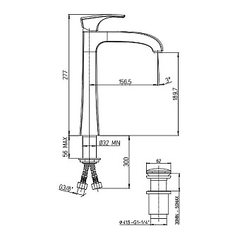 Смеситель для раковины Paini Lady 89PW211LLLSSR никель