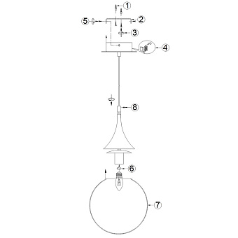 Светильник подвесной Maytoni Dewdrop P225-PL-200-N 8Вт E27