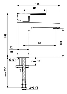 Смеситель для раковины IDEAL STANDARD CERAFINE D BC553AA хром
