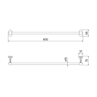 Полотенцедержатель IDDIS Male MALSS10i49 хром 7,5см