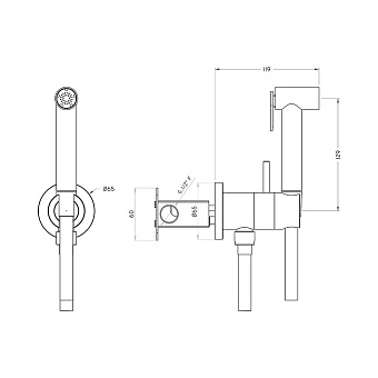 Гигиенический душ Cisal Shower CV00797521 хром