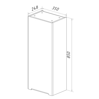 Пенал подвесной LEMARK Buno LM04B35PL 25х35х85см белый