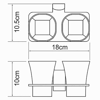 Стакан в ванную WASSERKRAFT Leine K-5000 K-5028D хром