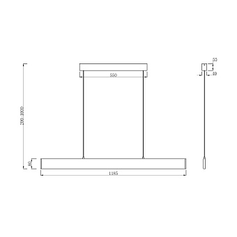 Светильник подвесной Maytoni Step P010PL-L30B 27,4Вт LED