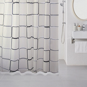 Шторка для ванной MILARDO Free Design 521V180M11 180х180см белый