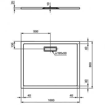 Душевой поддон IDEAL STANDARD ULTRAFLAT NEW T4468V3 80х100см