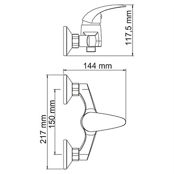 Смеситель для душа WASSERKRAFT Isen 2602 хром