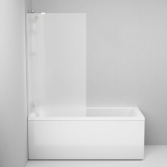 Стеклянная шторка на ванну AM-PM Gem W90BS-080-140CM 140х80см