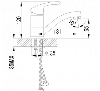 Смеситель для раковины LEMARK Plus Strike LM1107C хром
