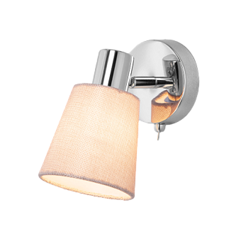 Светильник настенный Eurosvet Culver 20080/1 хром/бежевый 40Вт E14