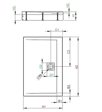 Душевой поддон RADAWAY Argos 4ADN912-02 120х90см