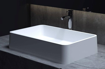 Раковина накладная SALINI GLORIA 1102207MRF S-Stone матовая 59,5х39,5см