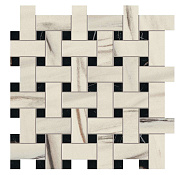 Керамическая мозаика Atlas Concord Италия Marvel Dream AOVJ Bianco Fantastico Basket Weave Matt 30,5х30,5см 0,558кв.м.