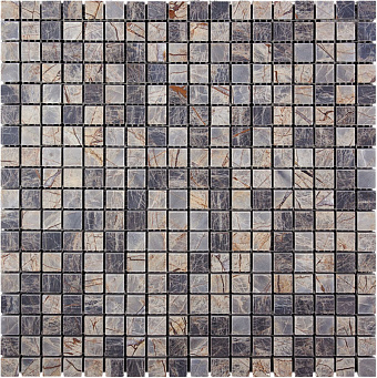 Мозаика Mir Mosaic Adriatica 7M024-15P голубой/жёлтый мрамор 30,5х30,5см 0,93кв.м.