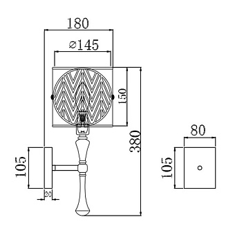 Бра Maytoni Leaf H425-WL-01-G 40Вт E14