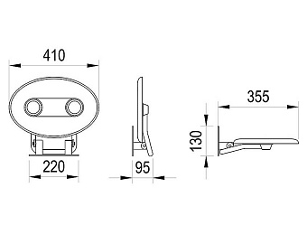 Стул для душа RAVAK OVO-P B8F0000050