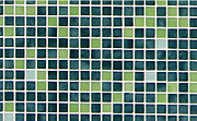 Стеклянная мозаика Ezzari VERDE №8 белый/зелёный 31,3х49,5см 2кв.м.