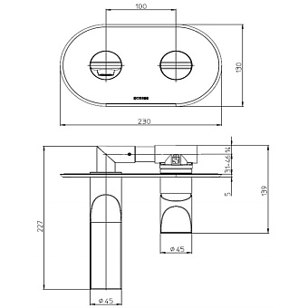 Внешняя часть смесителя BOSSINI Z00549.030
