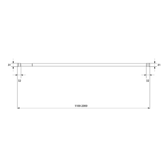 Карниз для ванной MILARDO Easy 014A200M14 200см