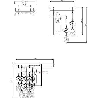 Бра Maytoni Linn MOD091WL-01CH 40Вт E14