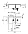 Мойка кухонная GROHE K700 31658AT0 90х50см серый гранит