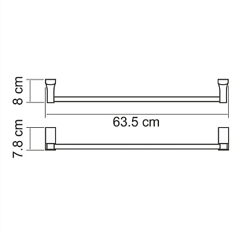 Полотенцедержатель WASSERKRAFT Abens K-3230 чёрный 63,5см